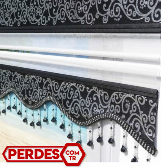 Orjinal Siyah Jakarlı Zebra Stor Perde - Görsel 8