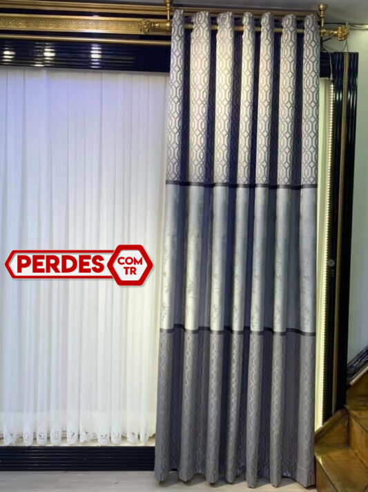 Orta Desenli PANO Fon Perde Modelleri