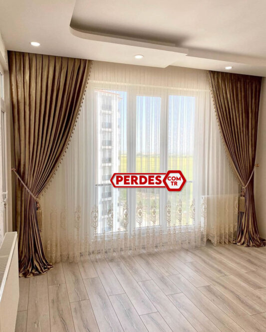 Eteği Dantelli KORT Tül Perde - Görsel 6