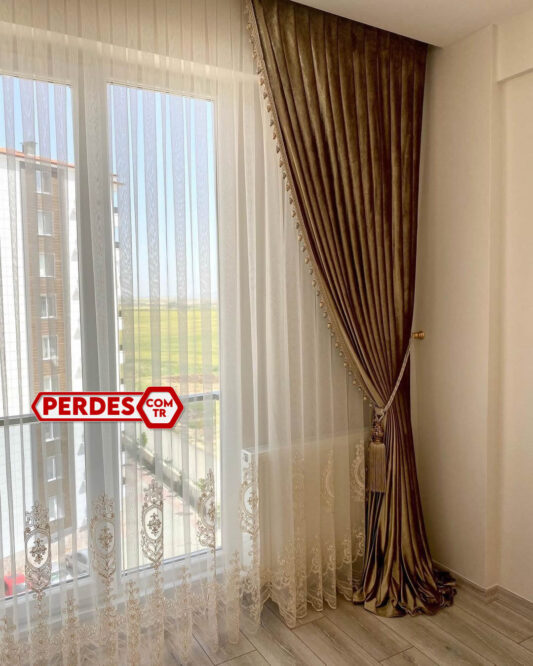 Eteği Dantelli KORT Tül Perde - Görsel 7