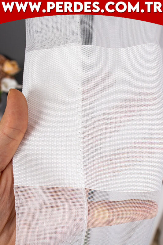 Etek Modeli Bantlı Tül Perde Curtain - Görsel 5