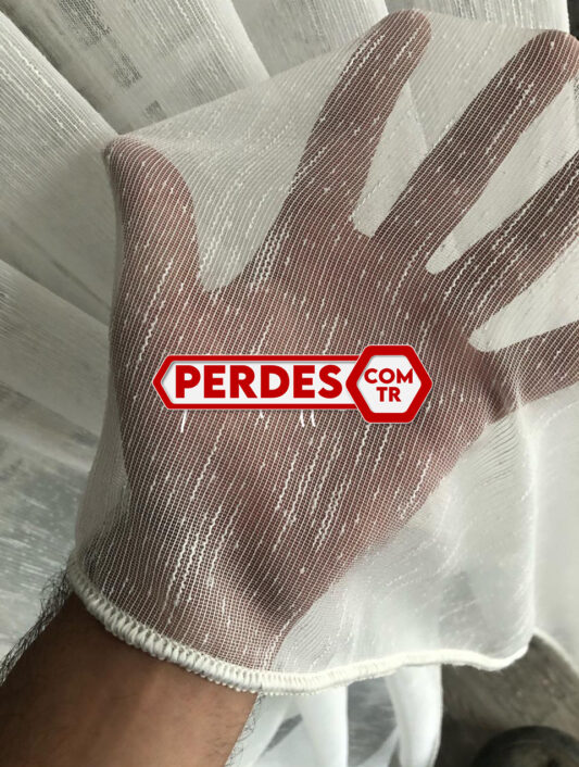 Charles Desen Tül Perde Etek Kurşun İşlemeli - Görsel 3