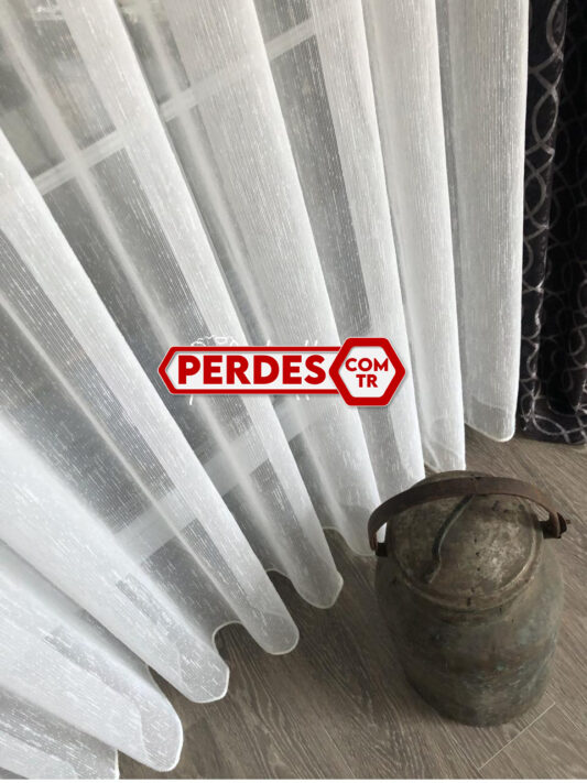 Charles Desen Tül Perde Etek Kurşun İşlemeli