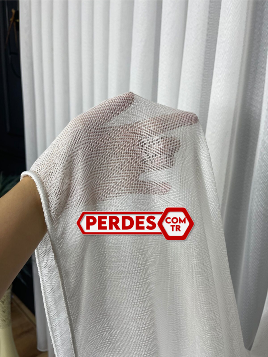 Balık Sırtı Desenli Tül Perde