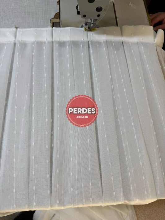 2025 Model Keten Zemin Perde Sık Pile Dikim - Görsel 6