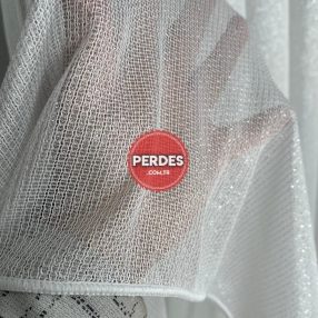 Gümüş Simli Lüks Tül Perde